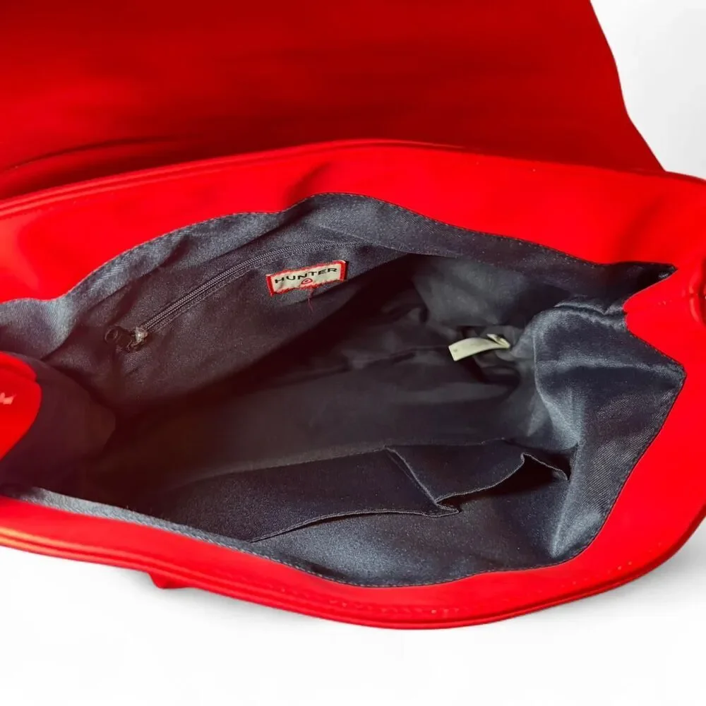 Hunter x Target Red Rubber Backpack NWT Waterproof Festival Bag Logo